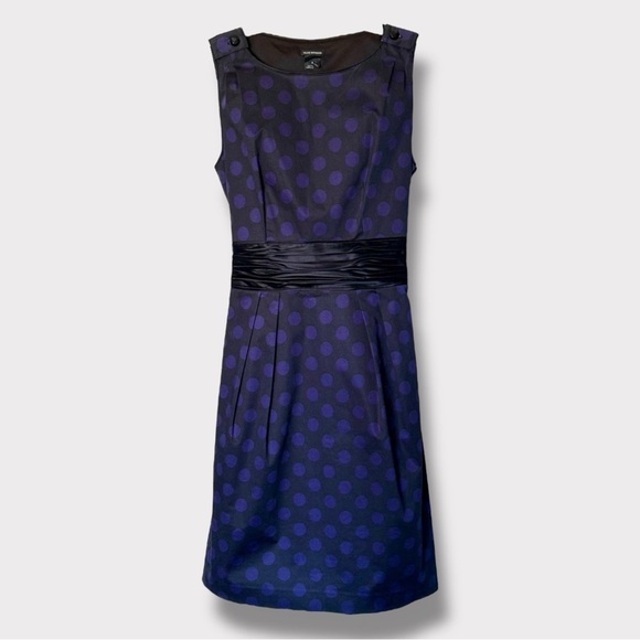 Club Monaco Black Sleeveless Polka Dot Cocktail Dress- Size 2 - Picture 1 of 7